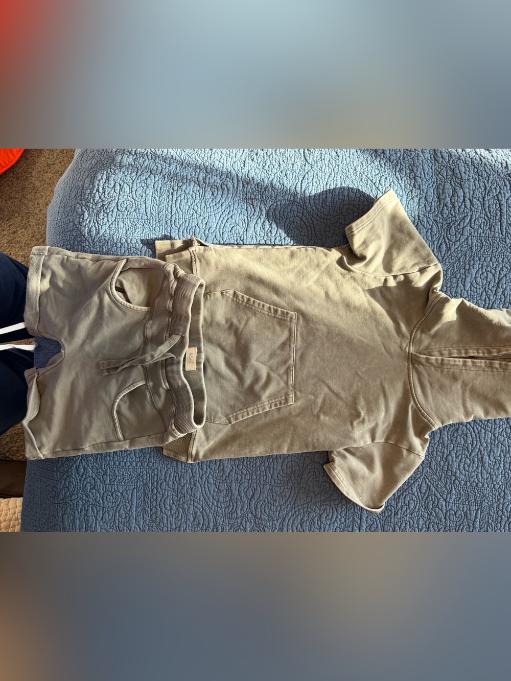 Nordstrom Kids Olive Green Hoodie and Shorts Set